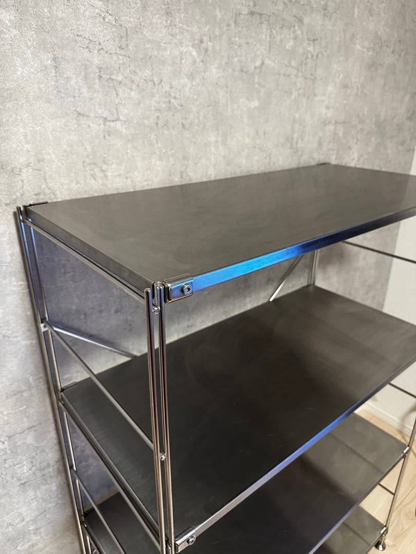 無印良品　ステンレスユニットシェルフ　ワイド中