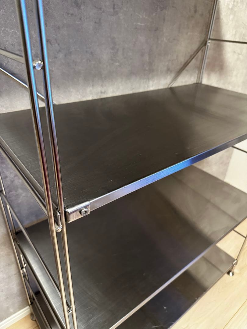 無印良品　ステンレスユニットシェルフ　ワイド中