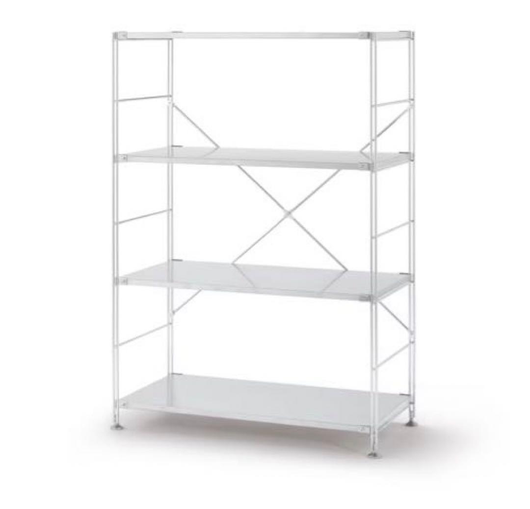 無印良品　ステンレスユニットシェルフ　ワイド中