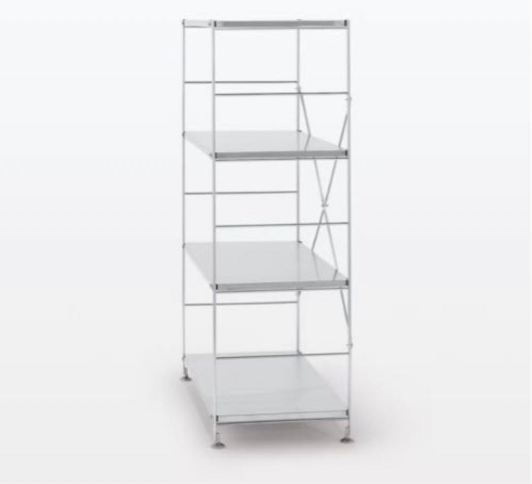 無印良品　ステンレスユニットシェルフ　ワイド中