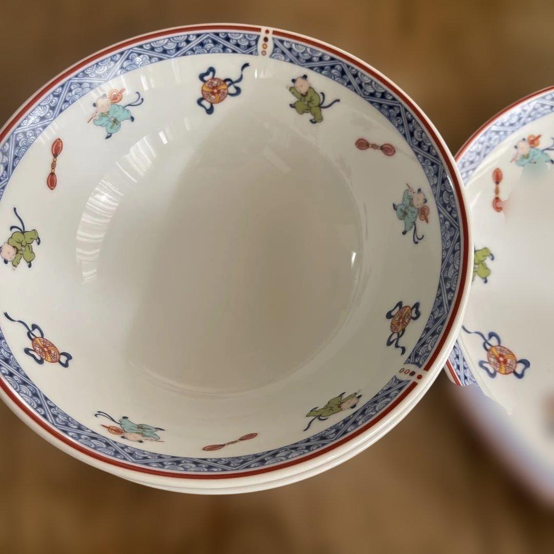 NARUMIナルミ　唐子　中華ホームセット　大皿　炒飯　ラーメン　レンゲ　タレ皿