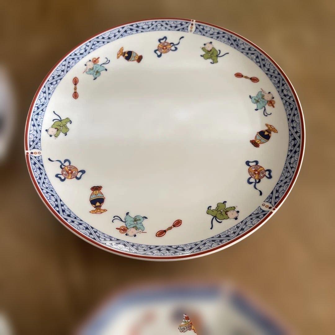 NARUMIナルミ　唐子　中華ホームセット　大皿　炒飯　ラーメン　レンゲ　タレ皿