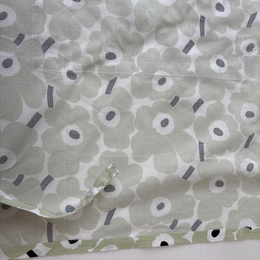 マリメッコ　日本限定Mini Unikko エプロン　ウニッコ　ライトグリーン