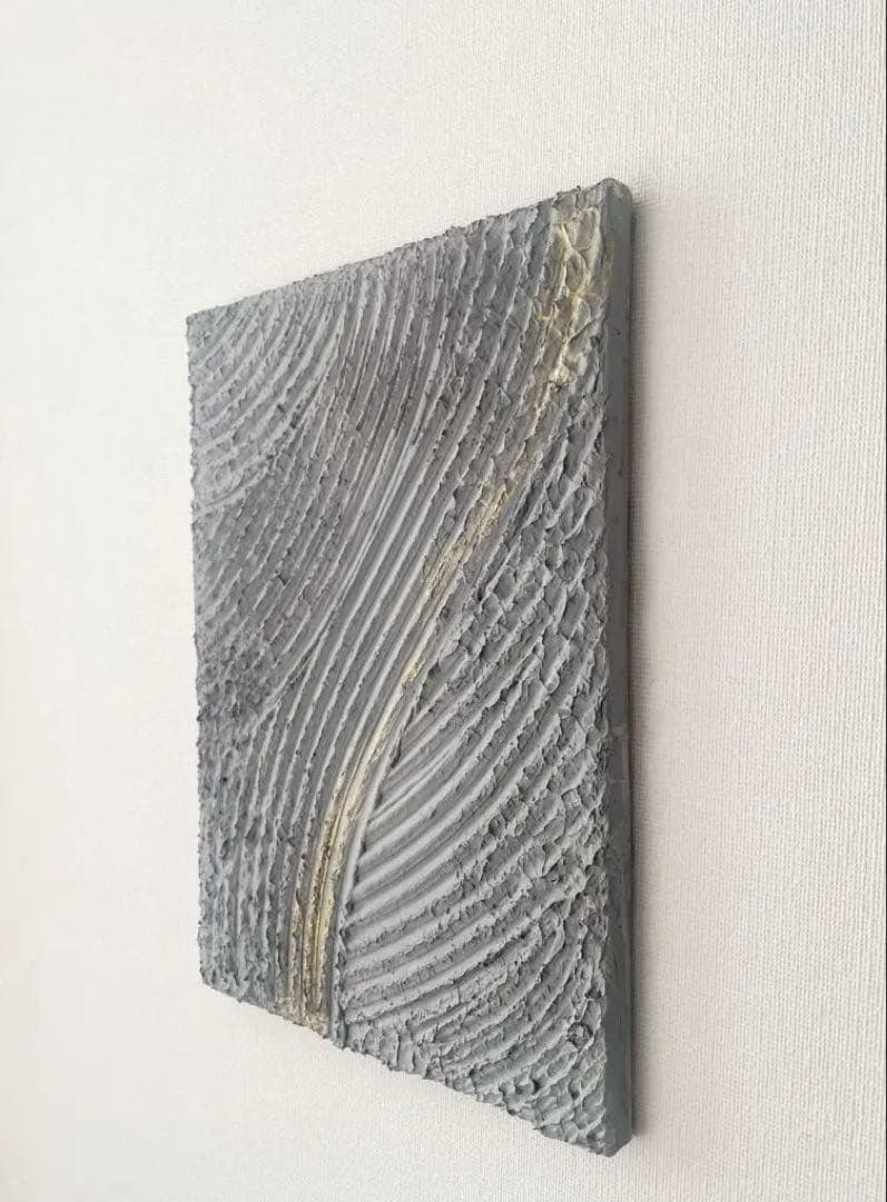グレー×ゴールドの上品なテクスチャーアート 絵画/抽象画/現代アート/モノトーン