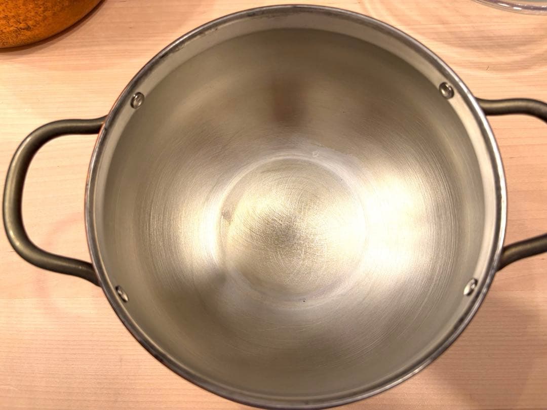 【銅鍋2点セット】純銅COPPER MATE ヴィンテージ 両手・片手鍋 家庭用