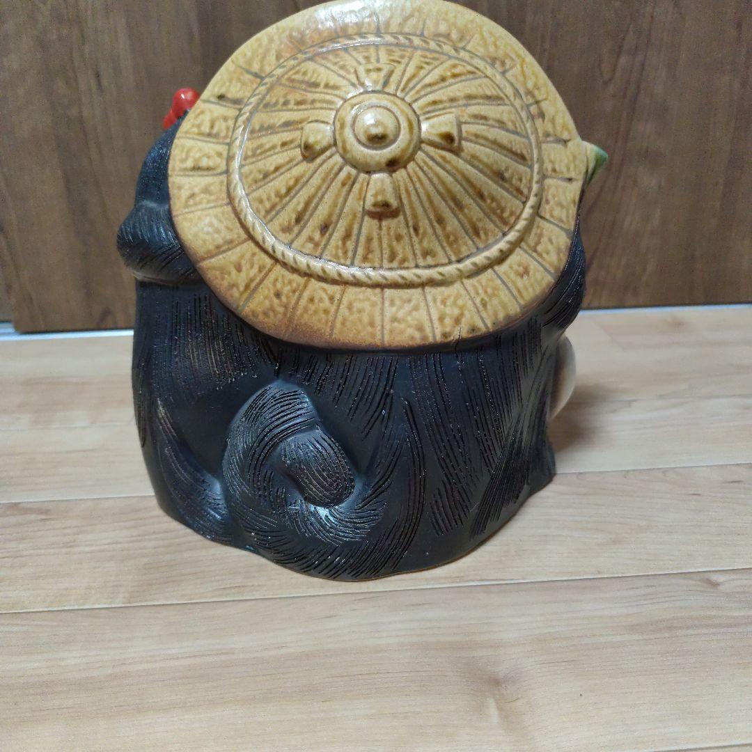 たぬき置物 ペアたぬき 陶器製　信楽焼