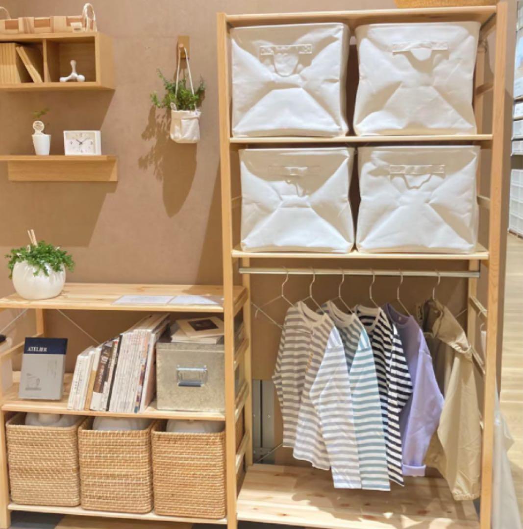 ⭐️美品⭐️２つセット⭐️無印⭐️パイン材ユニットシェルフ・ワードローブ