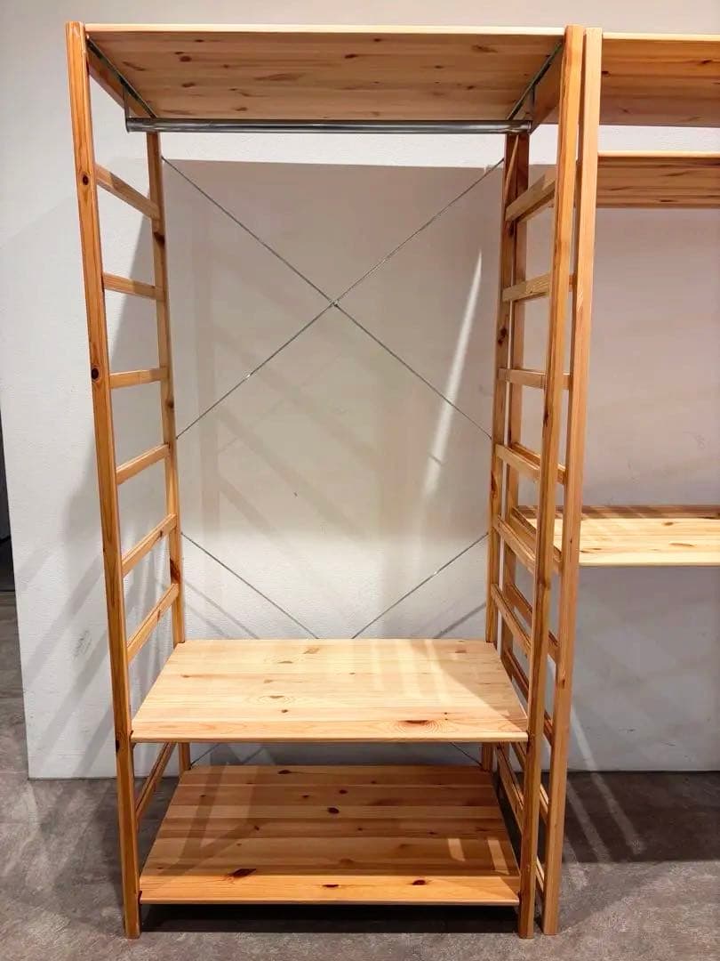 ⭐️美品⭐️２つセット⭐️無印⭐️パイン材ユニットシェルフ・ワードローブ