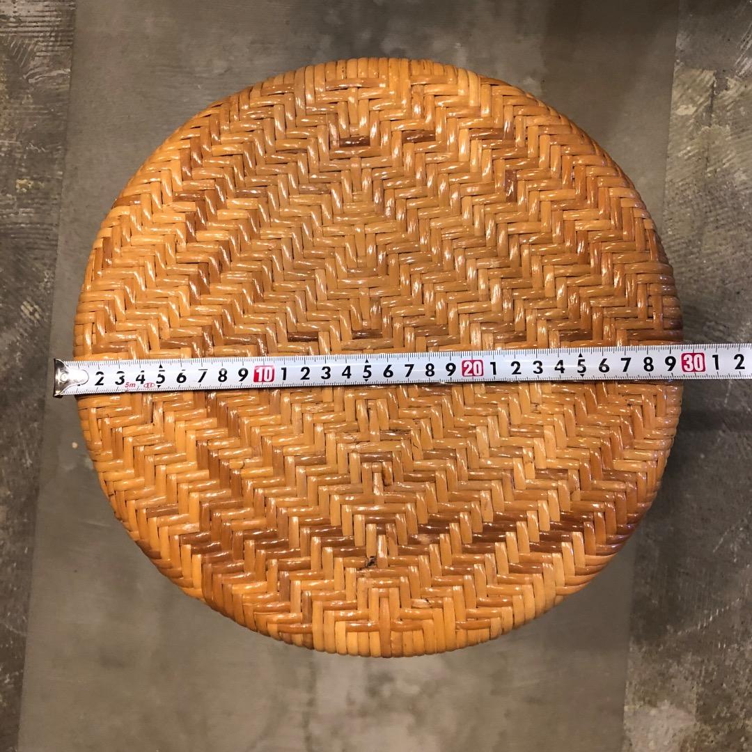 【ラタン製】ラウンドスツール　椅子　ラタン椅子　ラタン家具　腰掛け　アジアン雑貨