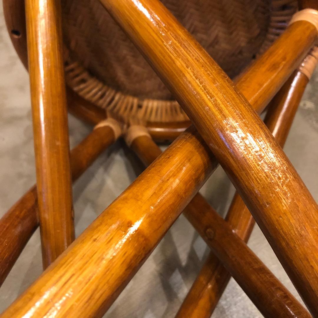 【ラタン製】ラウンドスツール　椅子　ラタン椅子　ラタン家具　腰掛け　アジアン雑貨