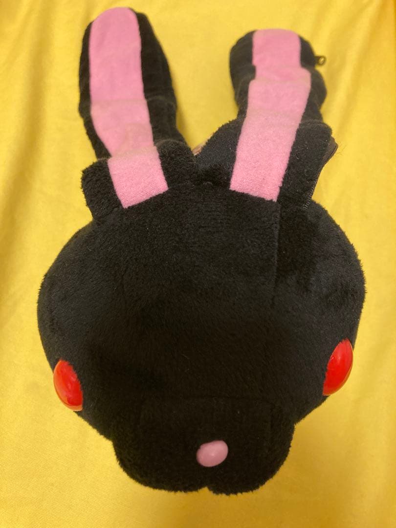 新品‼️タグ付き‼️✳️汎用うさぎ デュアルペンポーチ ✳️ブラック筆箱文具小物入れ‼️黒