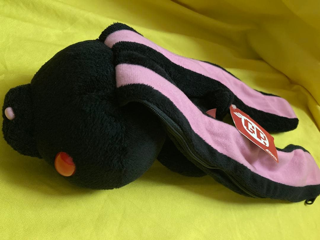 新品‼️タグ付き‼️✳️汎用うさぎ デュアルペンポーチ ✳️ブラック筆箱文具小物入れ‼️黒