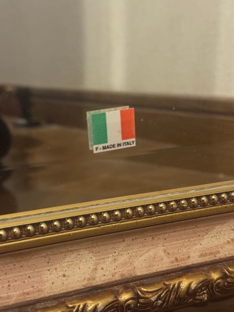 イタリア製　ウォールミラー　スタンドミラー　姿見　鏡　アンティーク