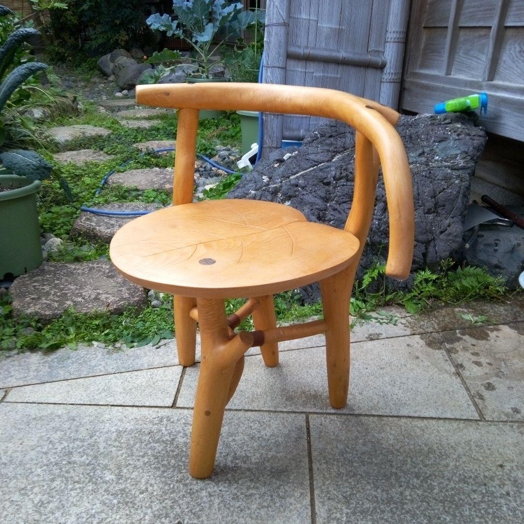 自然木の椅子　芸術作品　家具　ハンドメイド　木の癒し　一点物