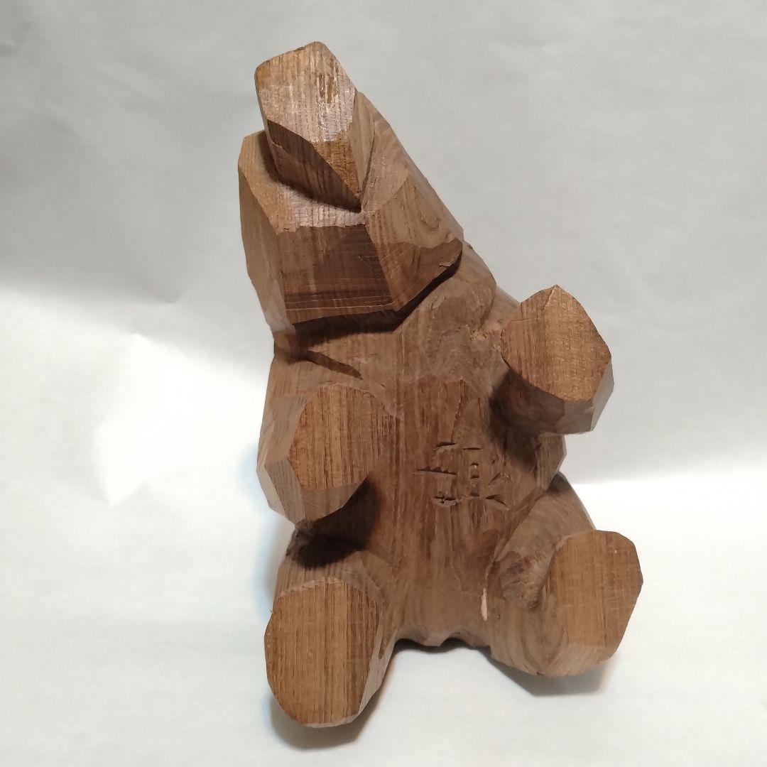 【即日発送可能】佐藤憲治　憲ちゃん熊　這い熊　槐（エンジュ）木彫りの熊
