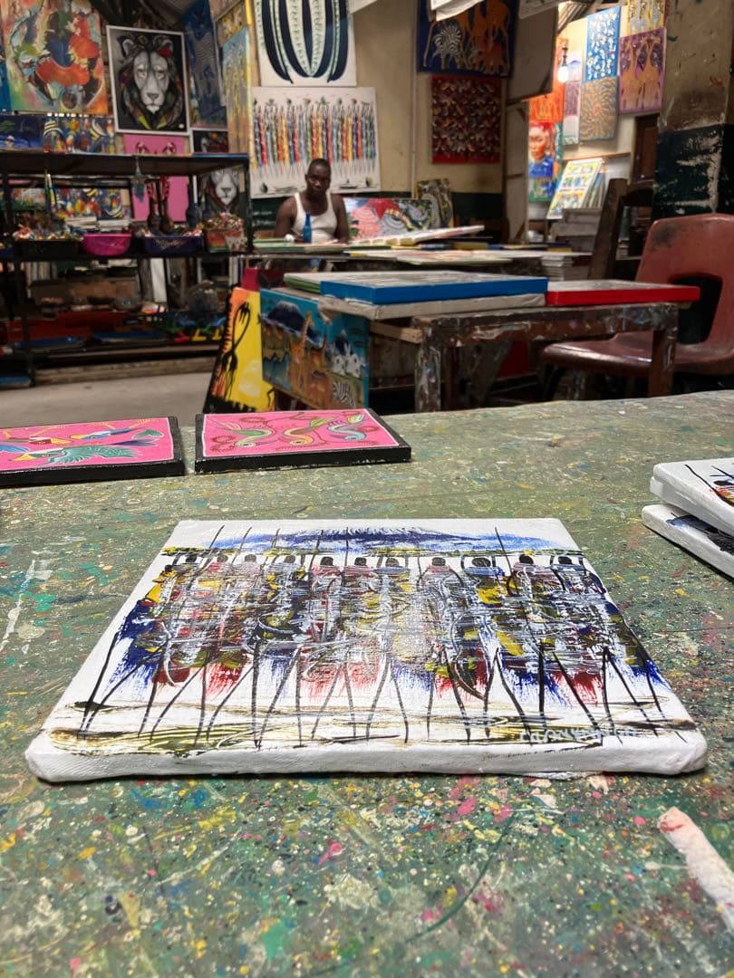 絵画 Tingatinga 20*20 (37)