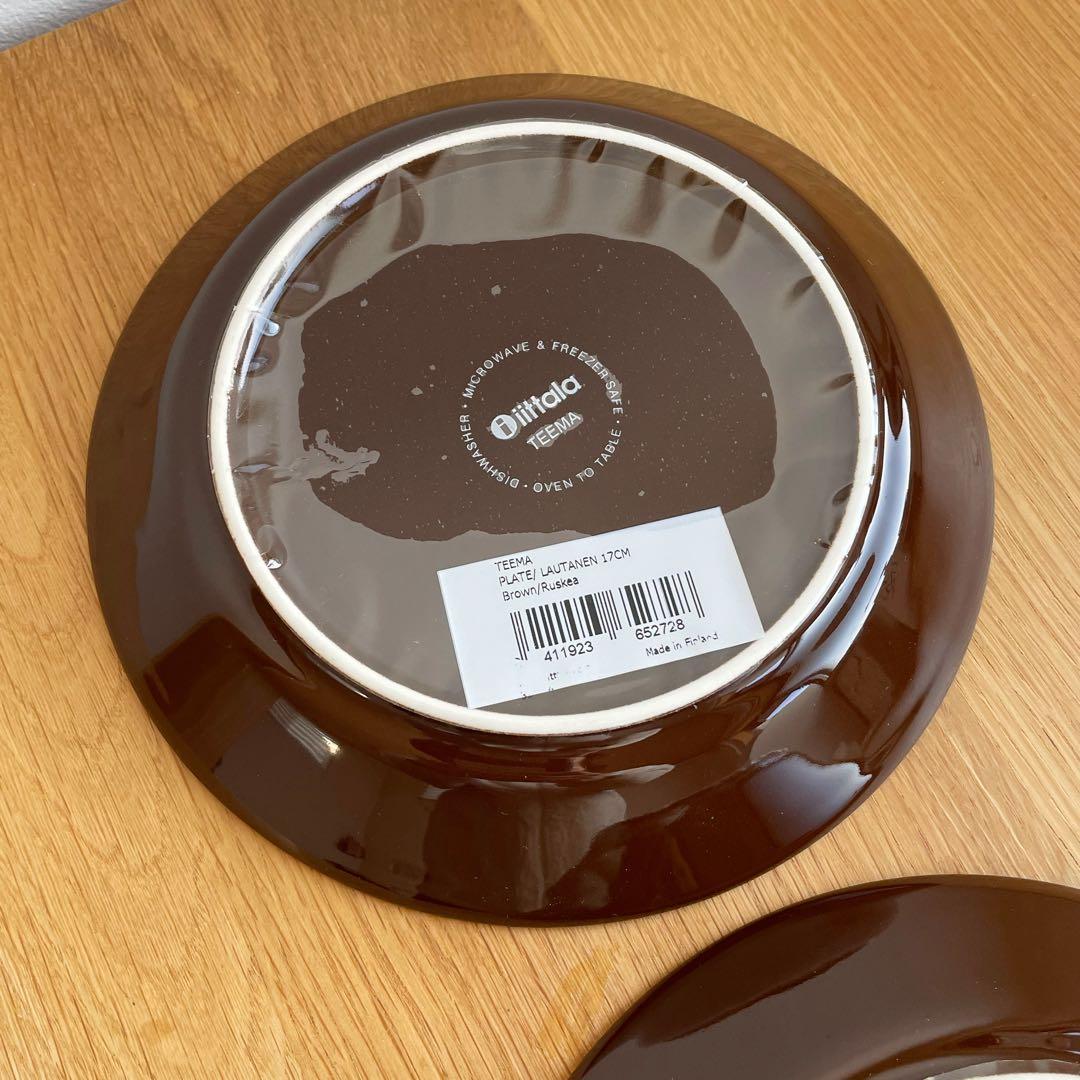 新品 廃盤  ブラウン 2枚セット プレート17cm ティーマ