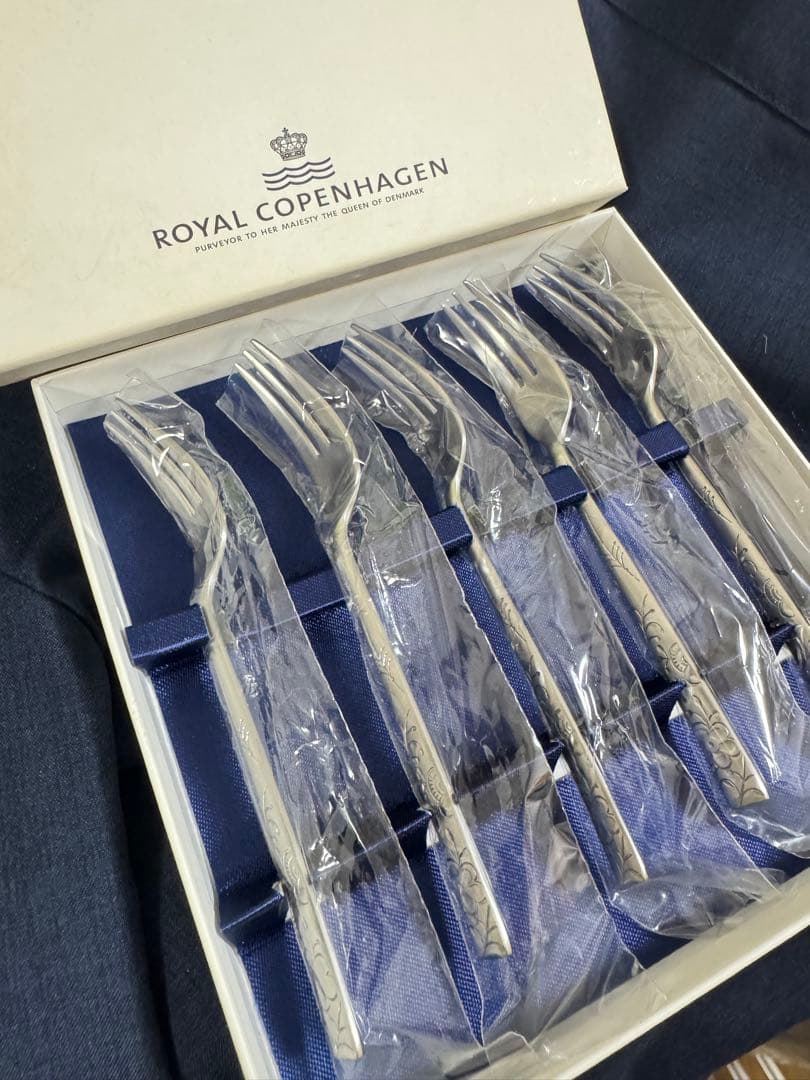  ロイヤルコペンハーゲン　フォークセット 新品5本