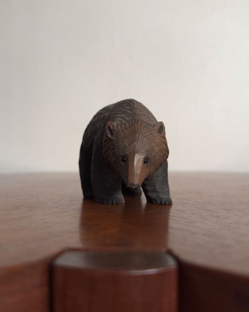 戦前 八雲 木彫り熊 木彫熊 やくも ガラス目 柴崎重行 民藝 民芸 オブジェ