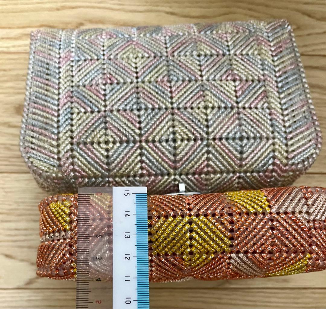 ❇️希少美品❣️ビーズ刺繍 クラッチバッグ 2点セット