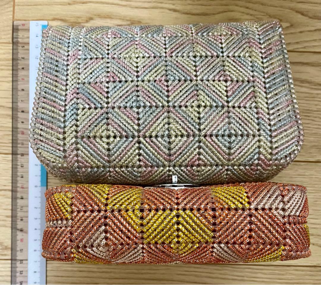 ❇️希少美品❣️ビーズ刺繍 クラッチバッグ 2点セット