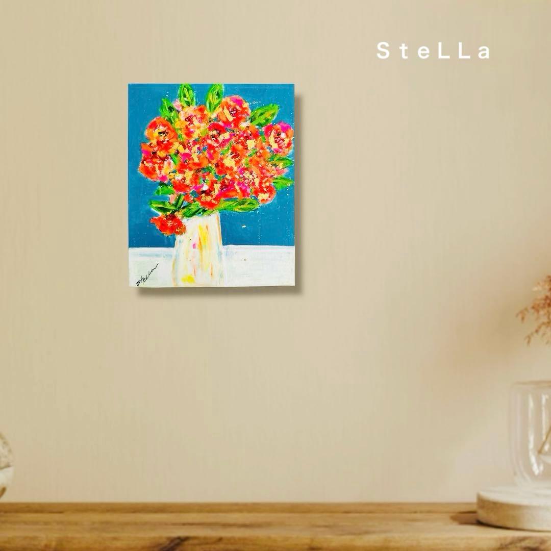 現代アート　北欧アート　壁掛け　花の絵　玄関　カラフル　北欧　モダン　ゴールド