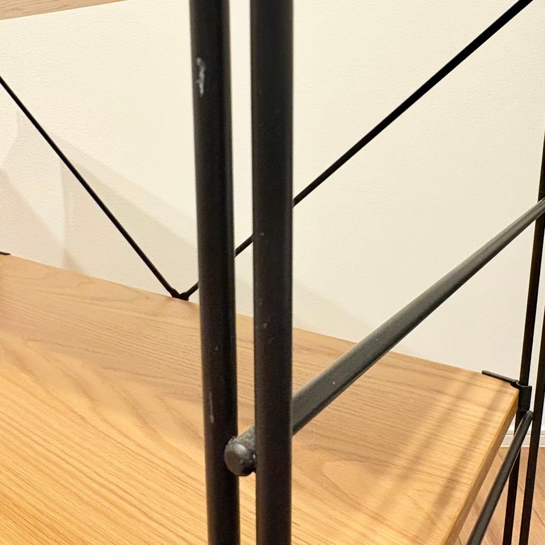 希少！無印良品 ユニットシェルフ ブラックフレームオークワイド小 木棚