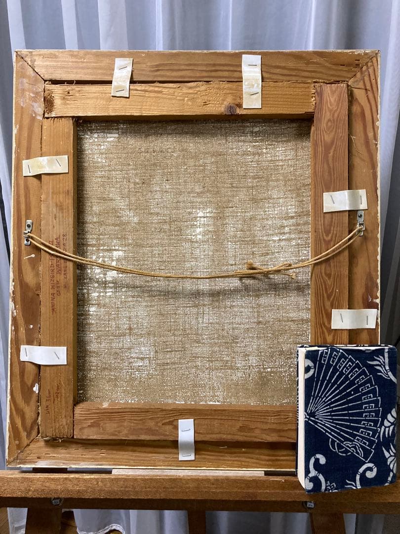 油彩 油絵 肉筆 ポーランド画家【ヤニナ・Ｂ・ポピエル】「(仮)湖畔の冬」サイン