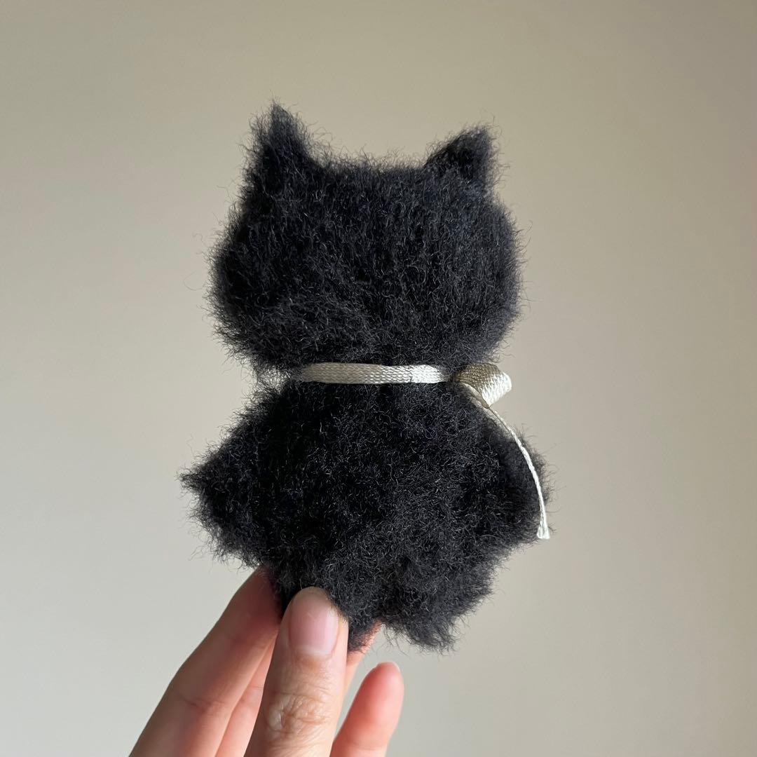 黒猫　ちいさなネコ　猫　ぬいぐるみ　作家　テディベア　アートドール　38a