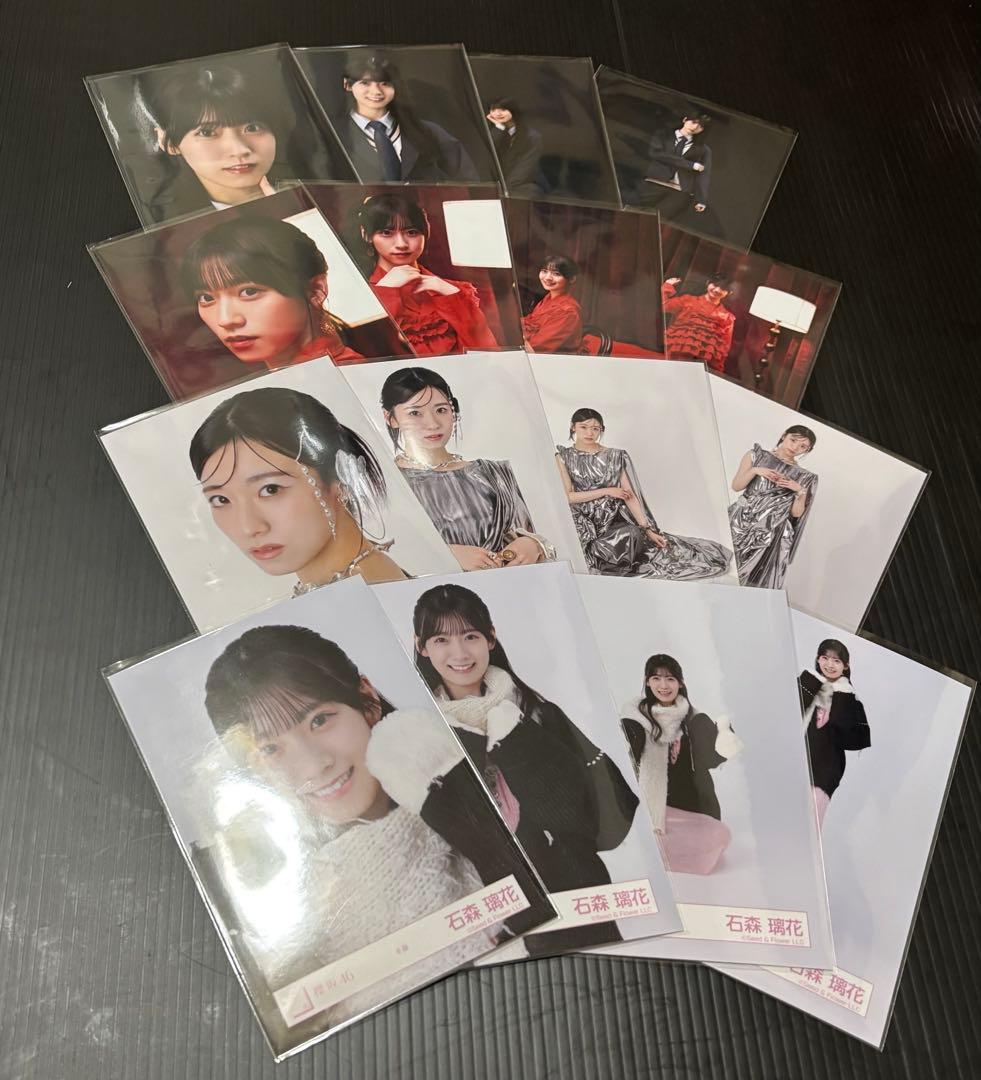 石森璃花　櫻坂46 生写真　unhappy BD　ジャケット　MV 冬服　コンプ