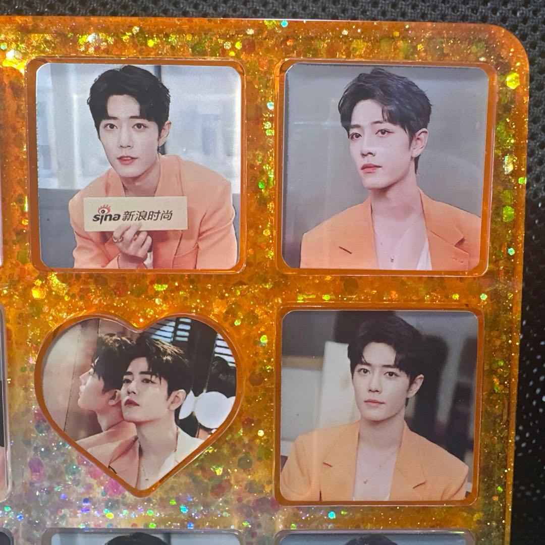 肖戦 ミラノオレンジ 2番スタジオ　新両面レジン九宫格玄関置物 0324