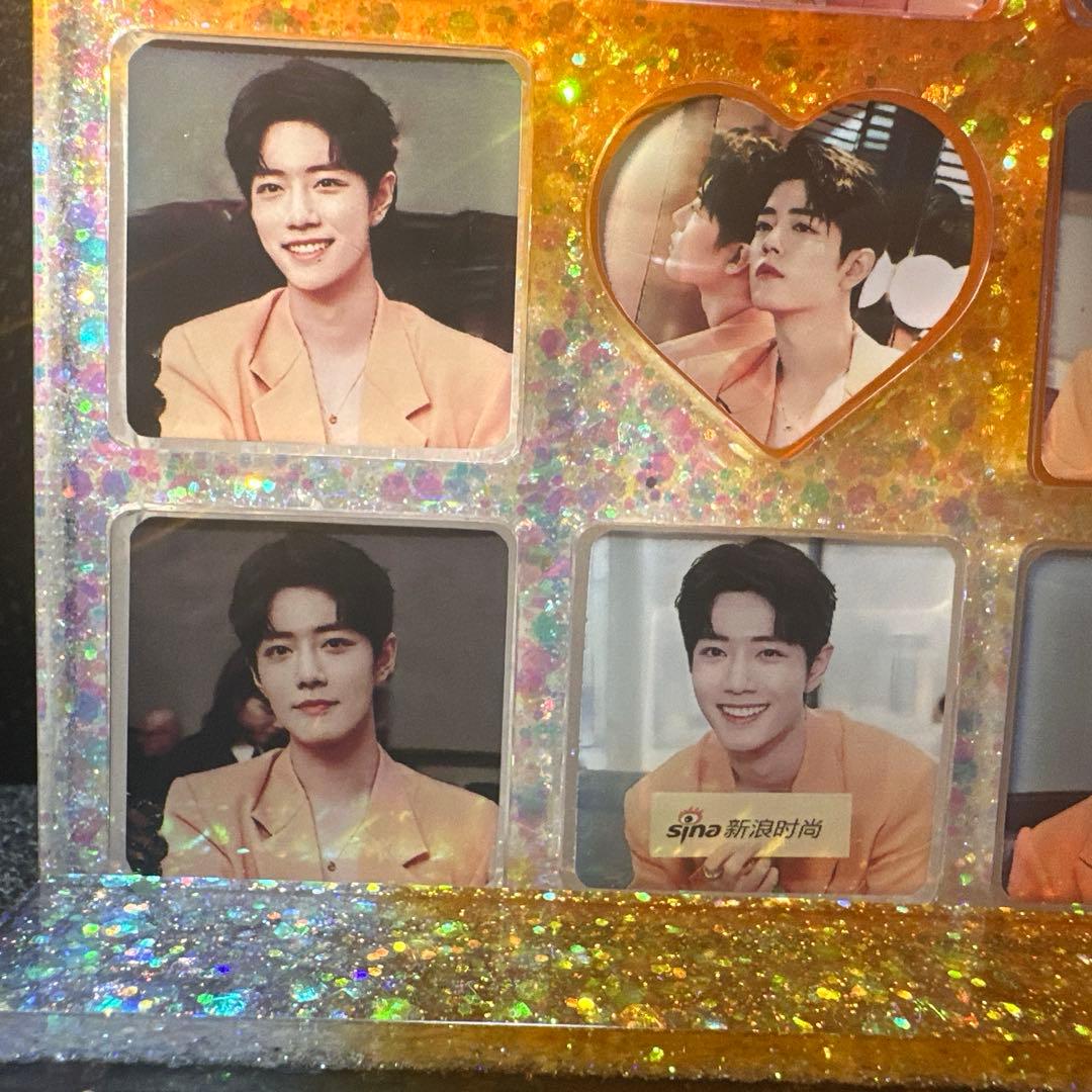 肖戦 ミラノオレンジ 2番スタジオ　新両面レジン九宫格玄関置物 0324