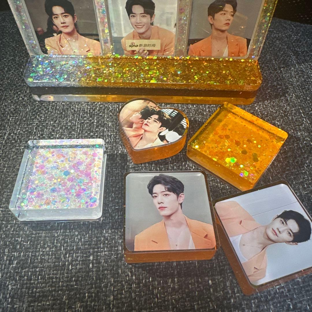 肖戦 ミラノオレンジ 2番スタジオ　新両面レジン九宫格玄関置物 0324