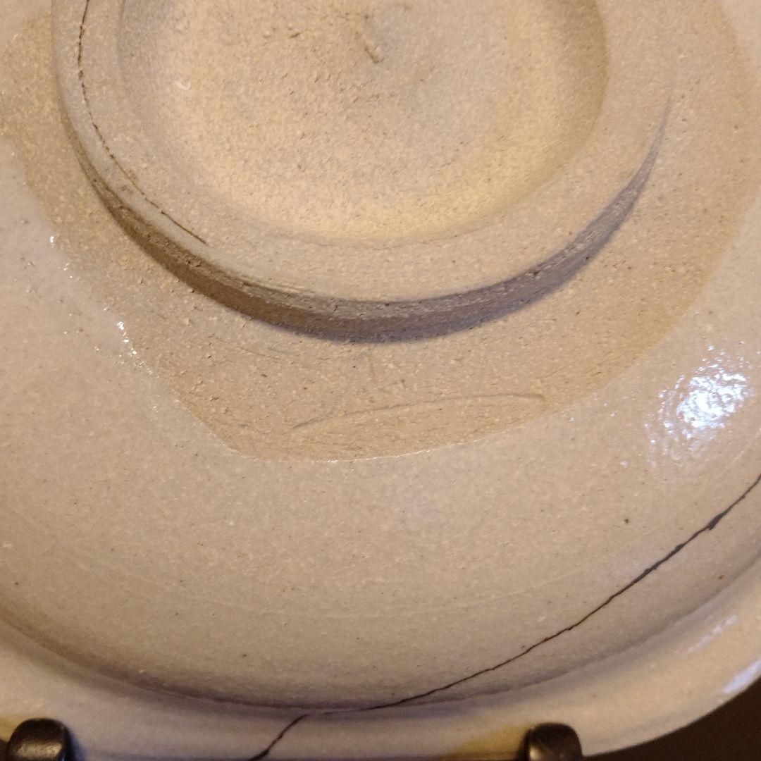 唐津山瀬窯田中佐次郎先生作品 花　大鉢縦25横28 銀継ぎの美！併せて鑑賞下さい