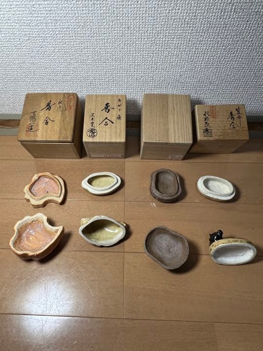 677 香合　4客　未使用