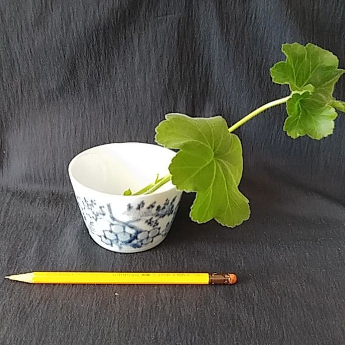 「上品な亀甲文様と桐の花！」古伊万里 染付蕎麦猪口 骨董アンティーク