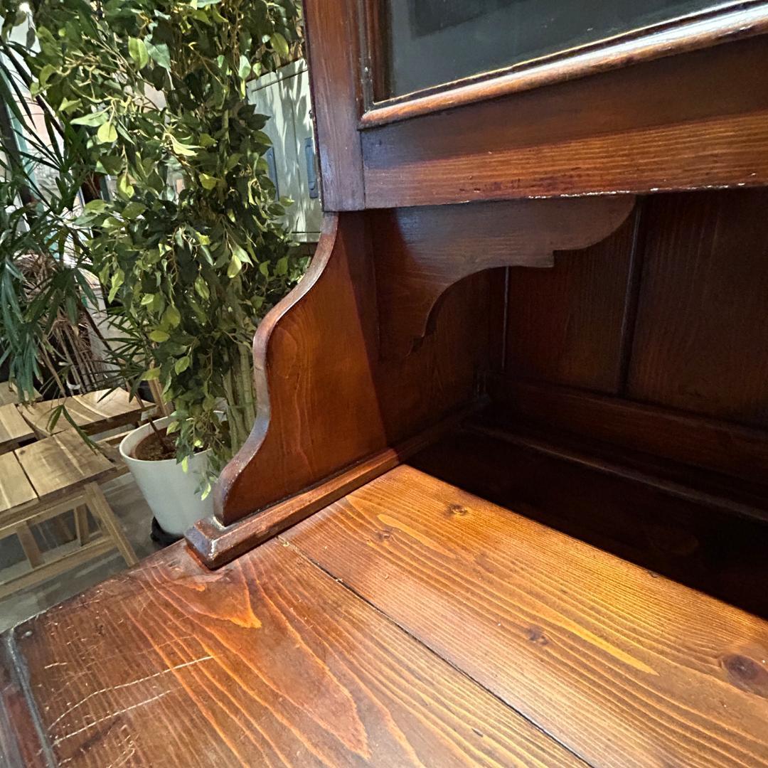 ♥英国アンティーク カップボード 食器棚 ステンドグラス