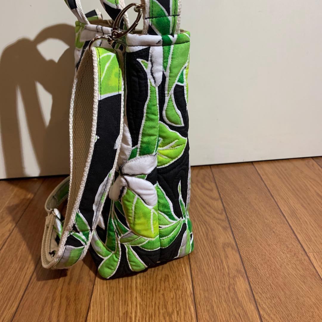 ハワイアン　ミシンキルト　トートバッグ　ティアレ