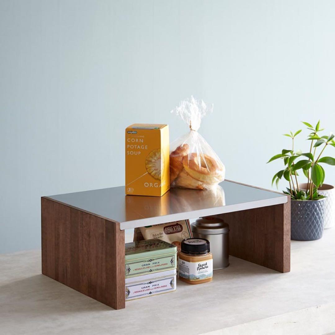 42706 奥行30 ステンレス天板ウッドラック