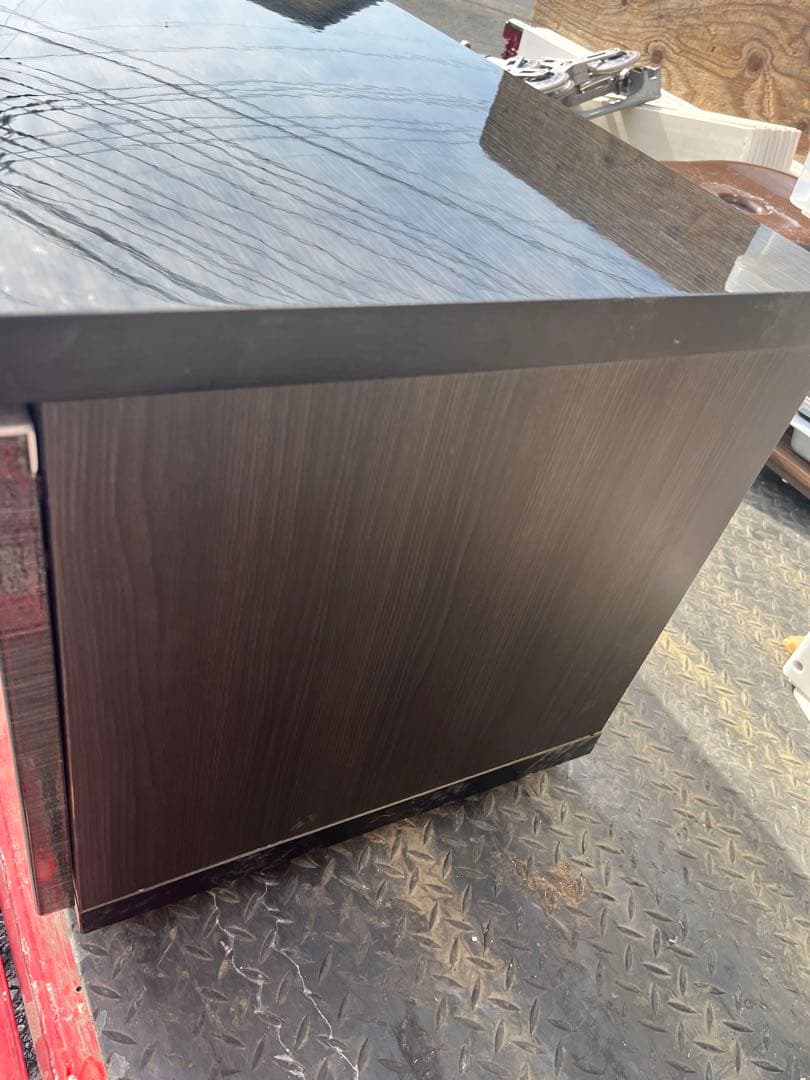 ニトリ製ブラック木製テレビ台 引き出し付き