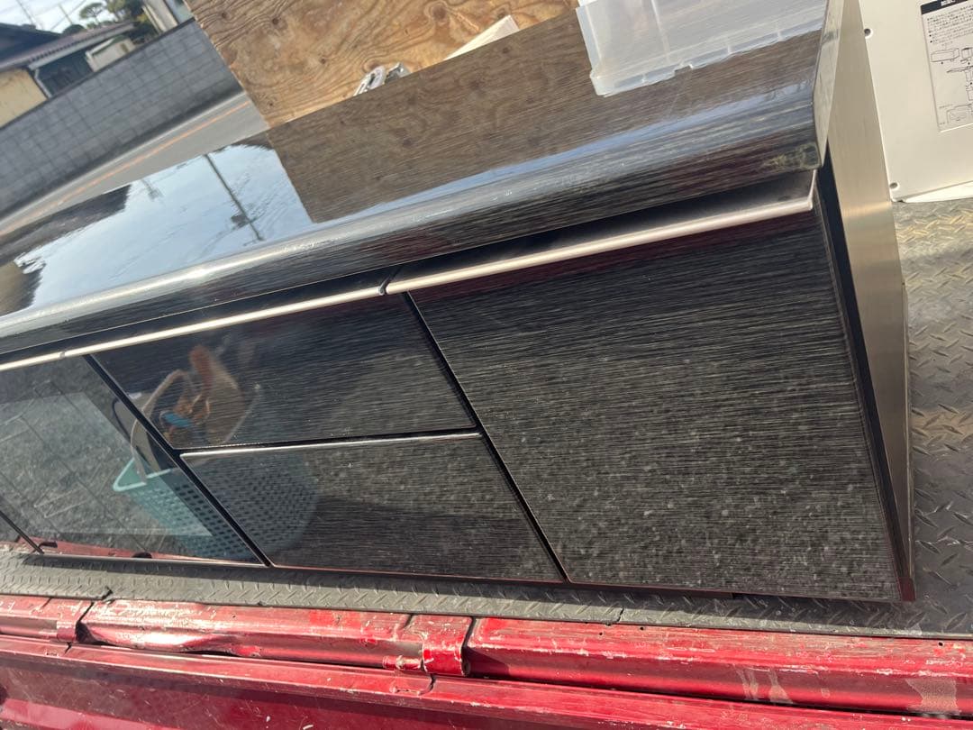 ニトリ製ブラック木製テレビ台 引き出し付き