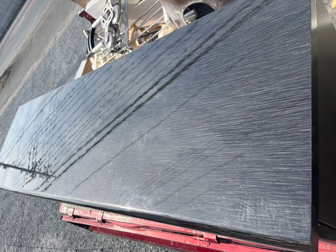 ニトリ製ブラック木製テレビ台 引き出し付き