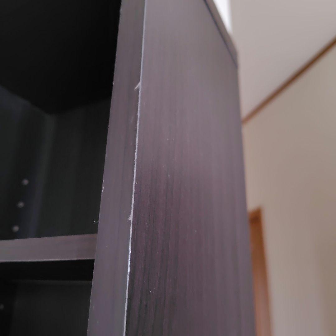 本棚　マガジンラック　漫画　CD　収納棚　ダークブラウン　棚移動　組み立て済み①