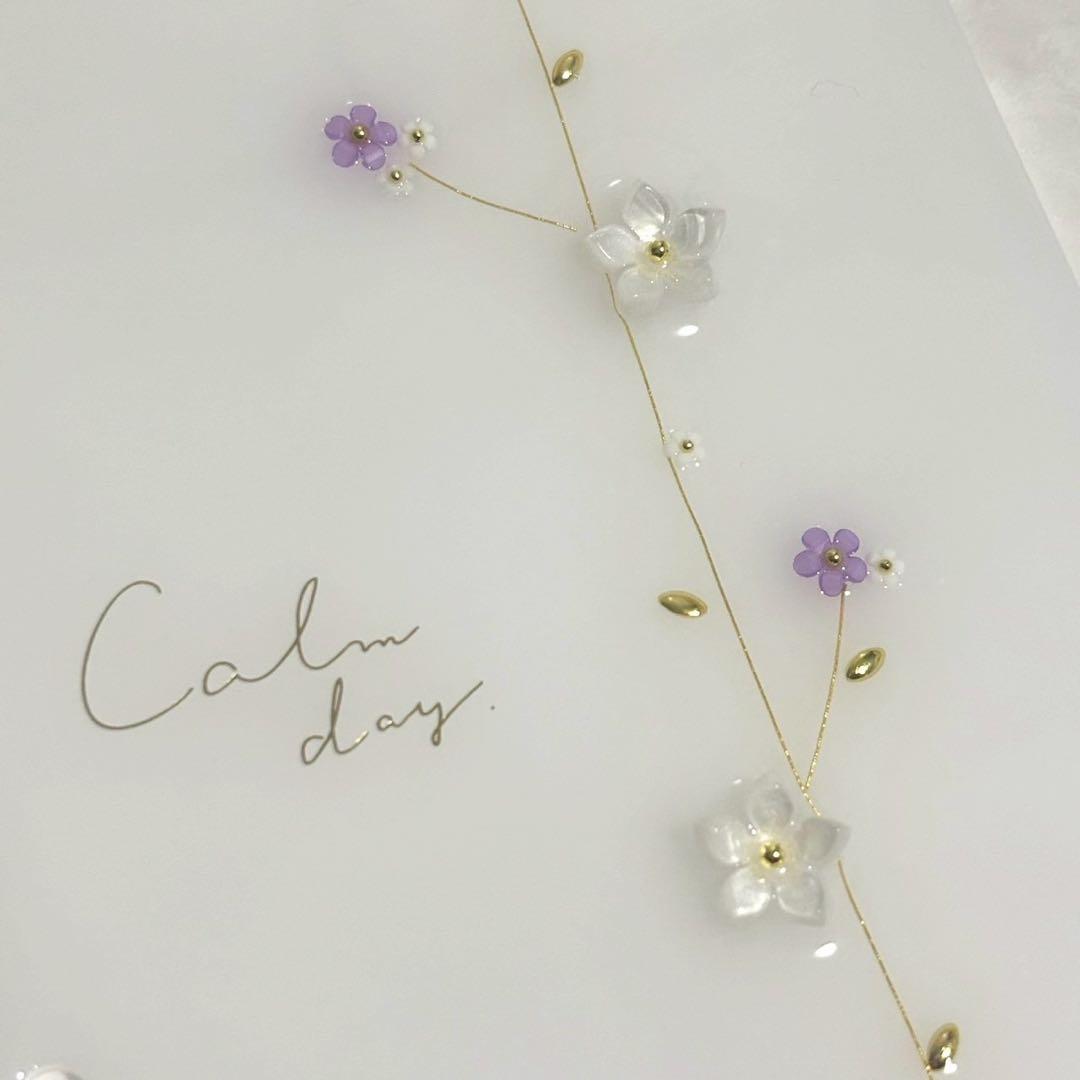 ✨リンゴ✨A6 アクリルレジンバインダー　リング付き　3点