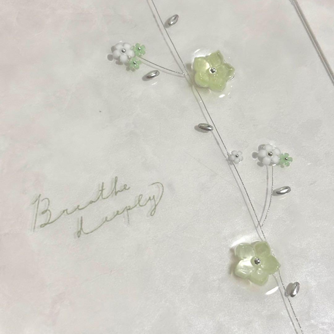 ✨リンゴ✨A6 アクリルレジンバインダー　リング付き　3点