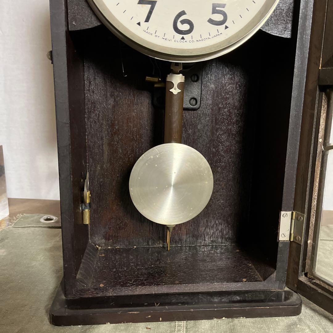 アンティーク古道具◼︎Meiji 明治時計社 ゼンマイ式 振り子時計 掛け時計