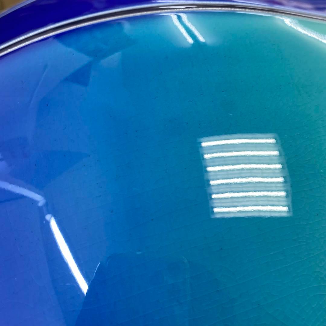 三代徳田八十吉燿彩彫文花器「認定の春八十吉」共箱高24㎝東な7-0920☆2F