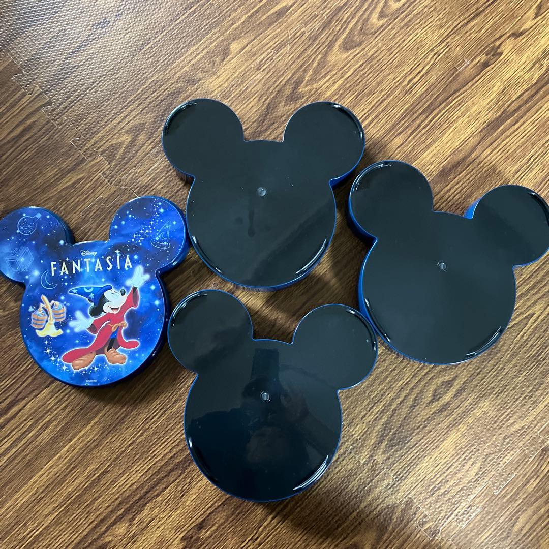 ディズニーミッキー ファンタジア 2026三段重箱　小皿4枚、風呂敷付き