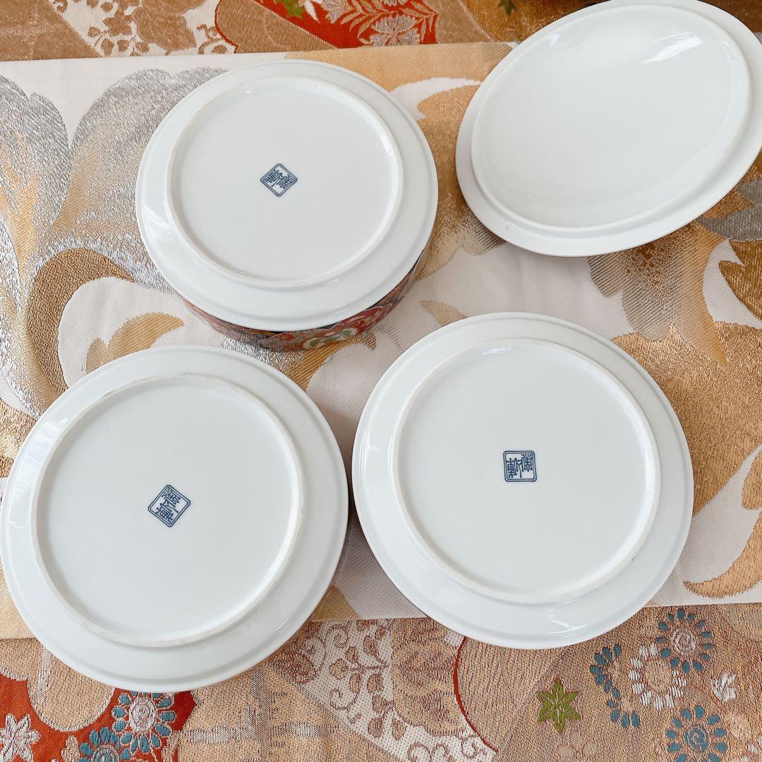 庫山窯 三段重 九谷焼 箸置 有田焼 中鉢 有田焼 仁祥窯 角皿 5名様セット