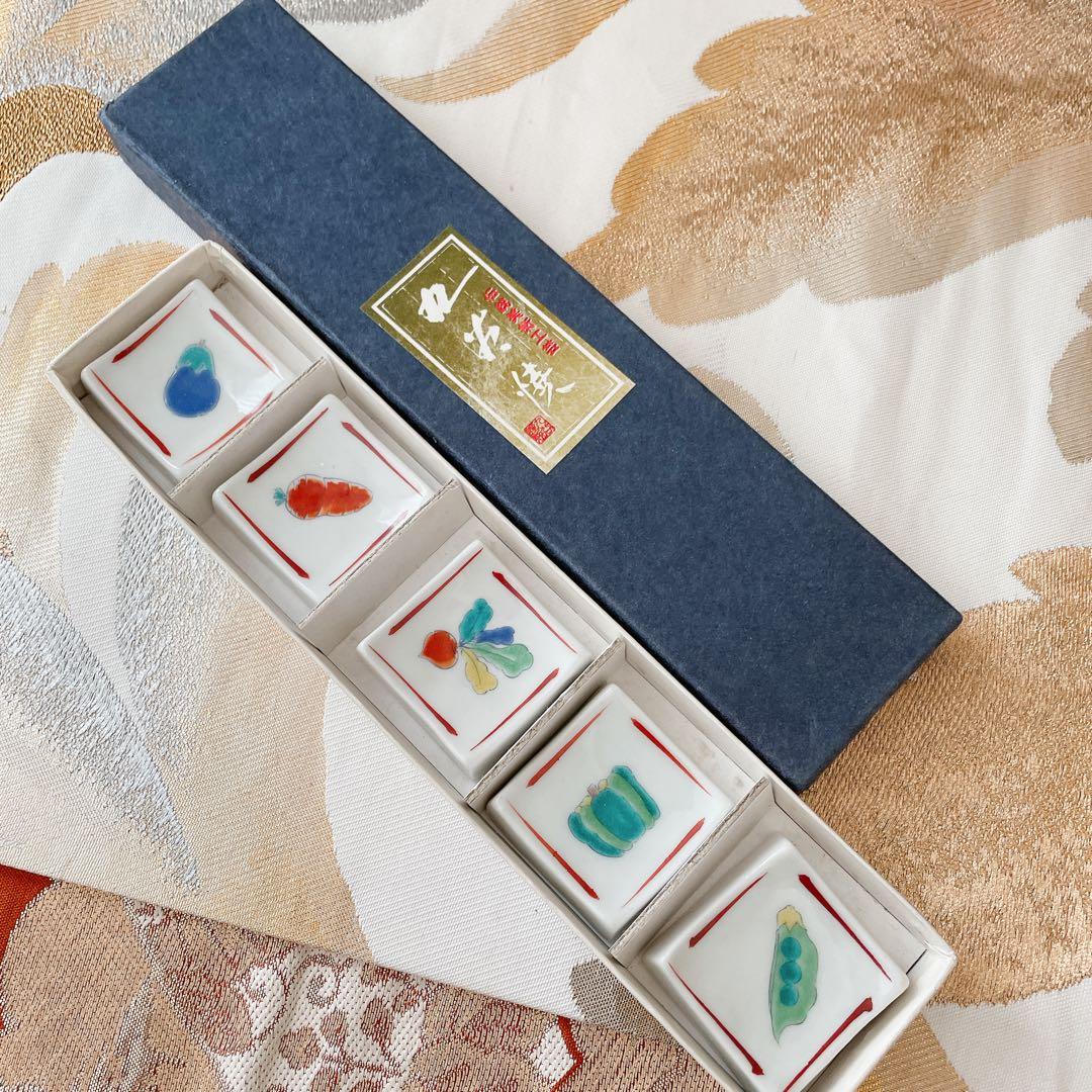 庫山窯 三段重 九谷焼 箸置 有田焼 中鉢 有田焼 仁祥窯 角皿 5名様セット